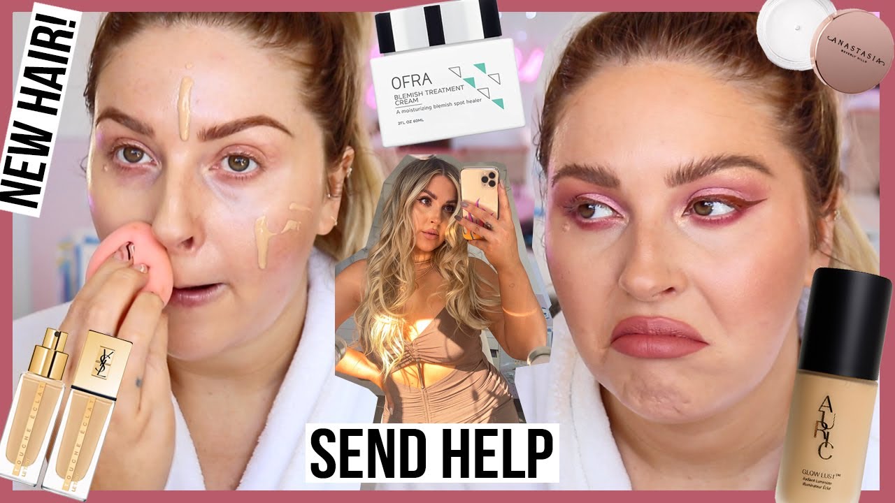 grwm (help) 💞 RUSHING MY MAKEUP & new hair reveal! 💇🏼‍♀️