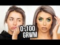 0 - 100 CHATTY GET READY WITH ME!  FULL GLAM MAKEUP TUTORIAL FEAT. JEFFREE STAR ALIEN PALETTE