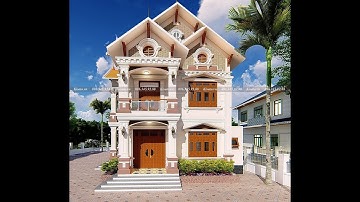 Mẫu Biệt Thự 2 Tầng Tân Cổ Điển Đẹp Tại Khoái Châu Hưng Yên