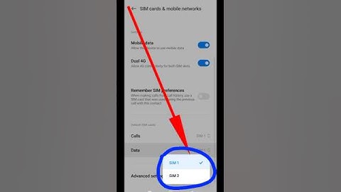 Mobile Data Ko SIM 1 Se SIM 2 Me Kaise Change Kare || How To Change Mobile Data SIM 1 to SIM 2