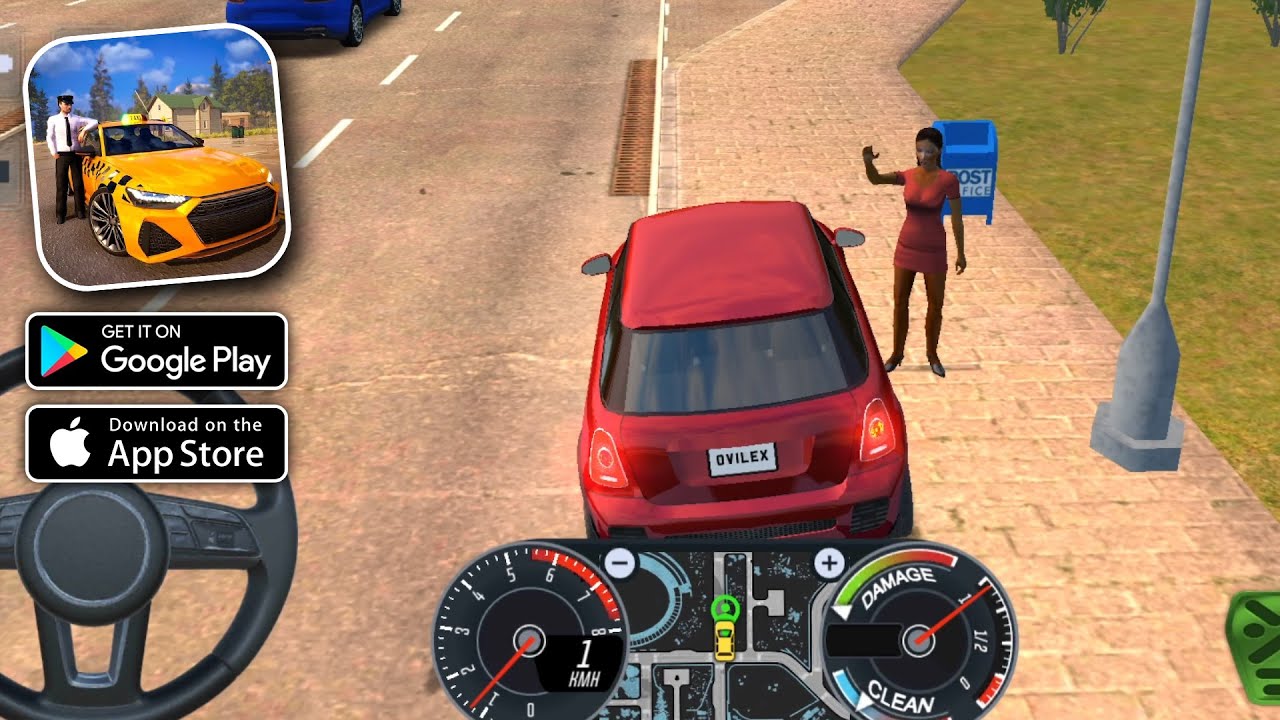 Taxi Car Simulator - Red Taxi - Gameplay Walkthrough 20 (Android, iOS)