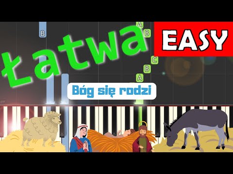 🎹 Bóg się rodzi - Piano Tutorial (łatwa wersja) 🎵 NUTY W OPISIE 🎼