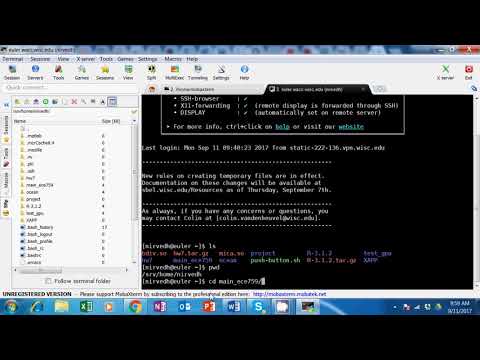 Linux Tutorial: SSH client MobaXterm, introduction to some basic Linux commands