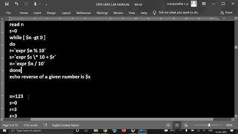 Write a shell script program to reverse a number