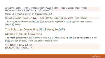 Converting a UInt8 Array to Data in Swift