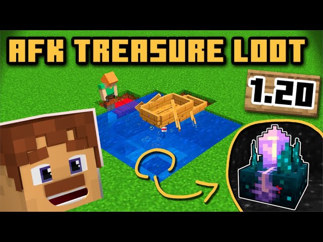 Easy AFK Fish Farm with Treasure Loot! 1.20+ Minecraft 