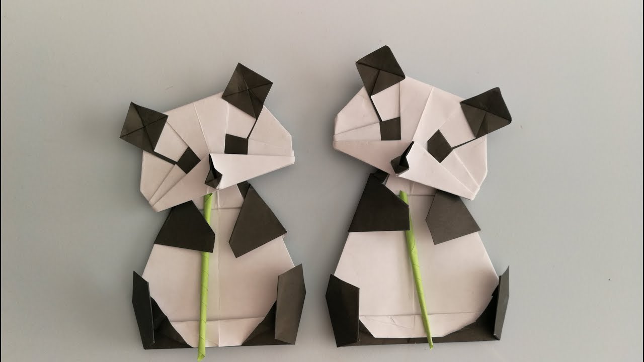Kağıttan Panda Yapımı Origami YouTube