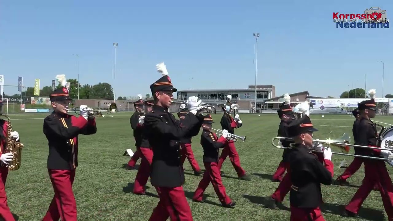 Show  en Drumfanfare Jong Oranje tijdens MHM Jeugdfestival 2023