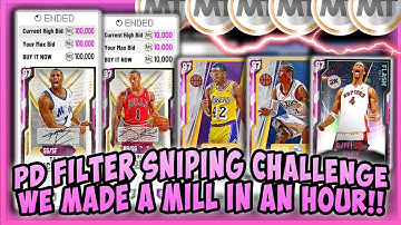 NBA2K20 1 HOUR PD SNIPE CHALLENGE - WE MADE A MILLION IN AN HOUR!!! CRAZY PD SNIPES - TMAC SNIPE???