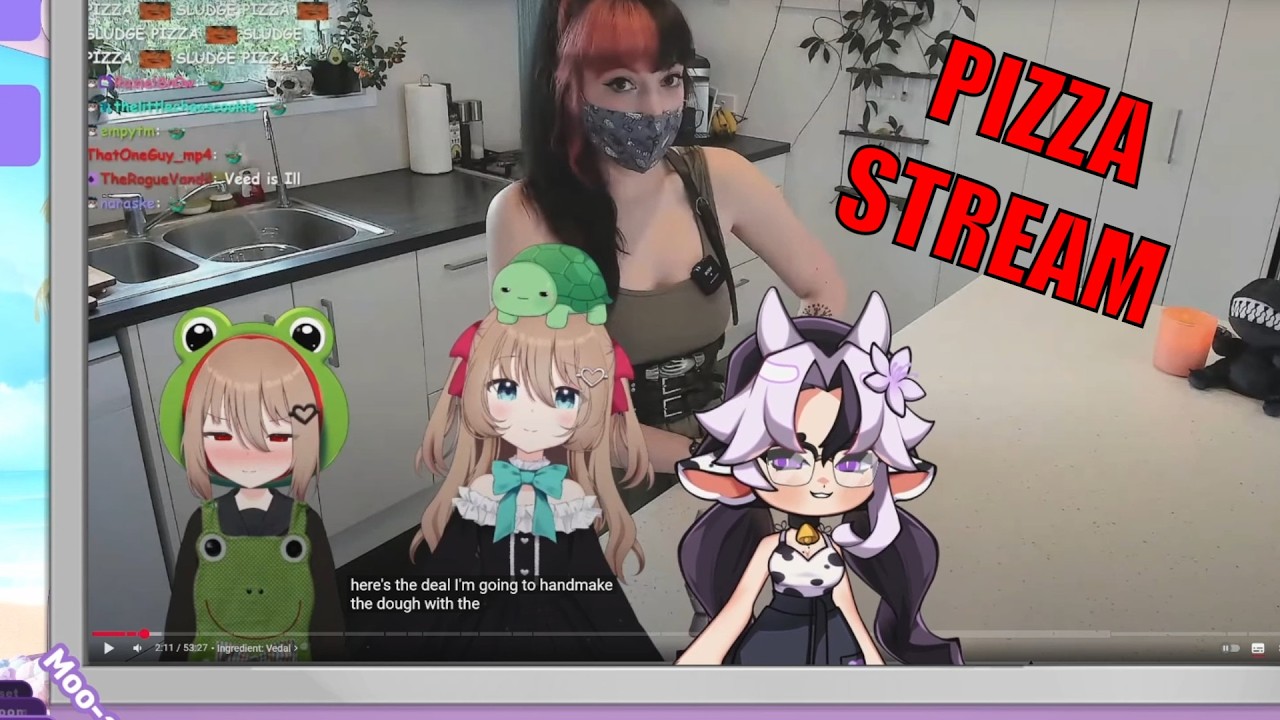 Vani reacts to Layna, Vedal, Neuro and Evils pizza stream (simps for Layna)