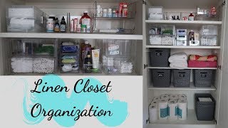 LINEN CABINET ORGANIZATION | CLEAN WITH ME 2019 | Tiffany Boulanger