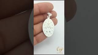 Dije plata medalla milagrosa #joyeria #moda