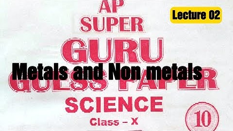 Ap super guru class 10 SCIENCE! METALS AND NON METALS ! #pseb #psebboard #pseb10thclass