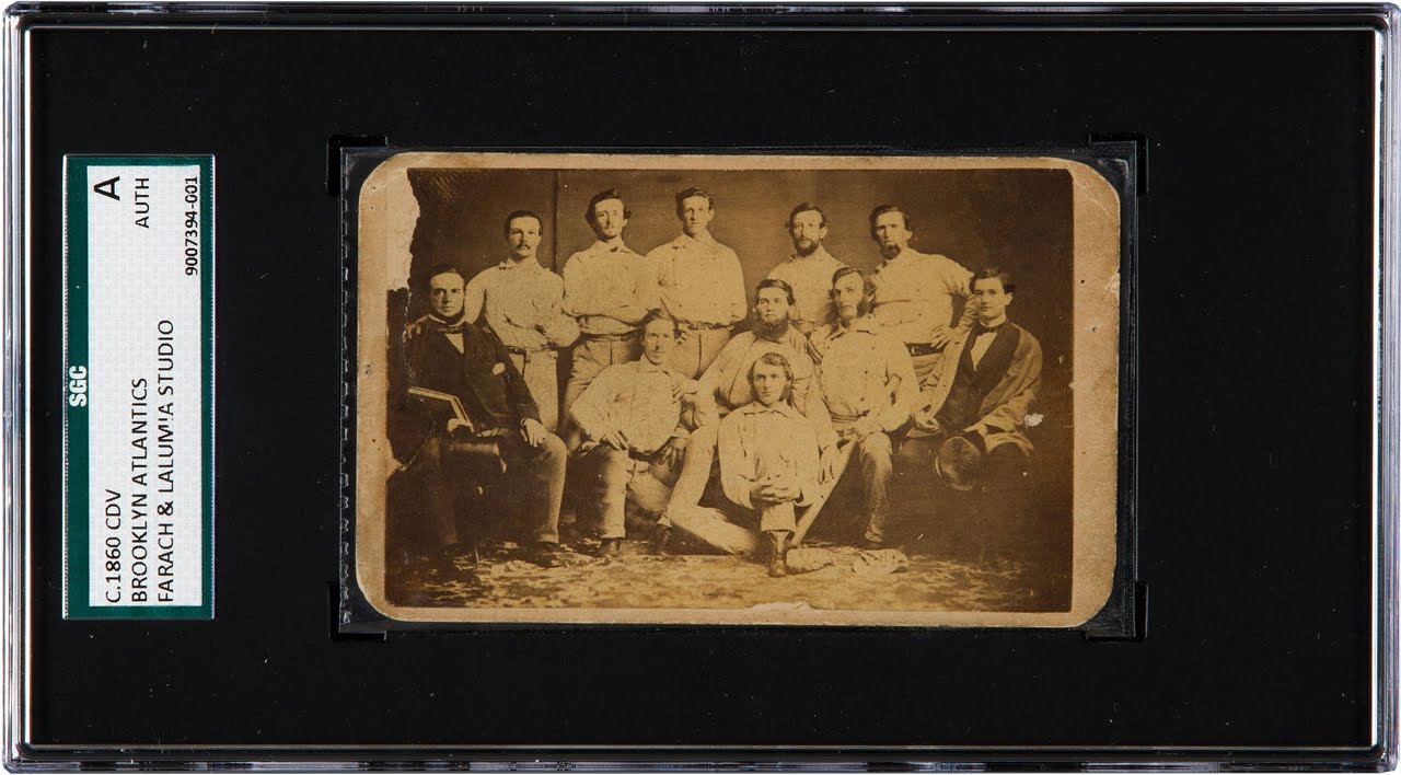 Oldest Known Team Baseball Card C 1860 Brooklyn Atlantics At Oldest Known Team Baseball Card C 1860 Brooklyn Atlantics At