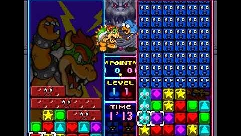 Tetris Attack SNES |  Me vs lvl 7 (max) Bot