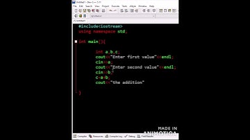 C++ addition program in Dev-C++