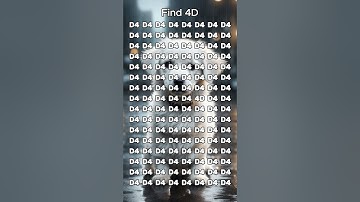 Find 4D - Test your visual skills by finding the hidden number in 6 secs #canyoufindtheodd #yt