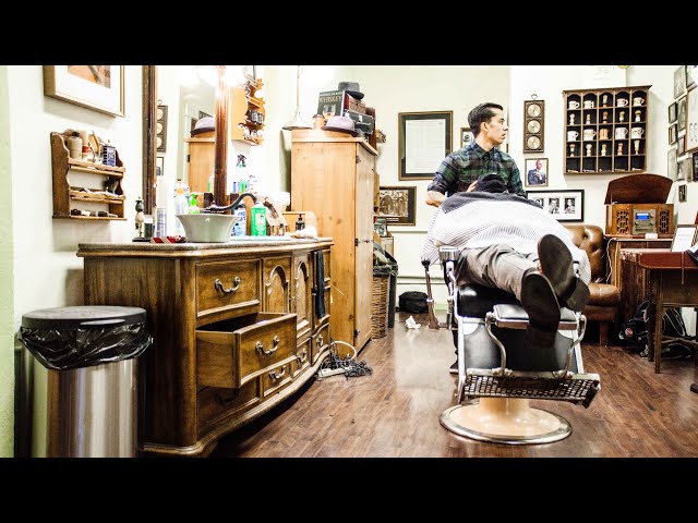 Shaving Tutorial By Traditional Old School Barber I Berkeley, CA. class=