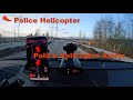 Police helicopter spotted with highway radar