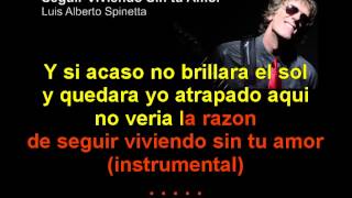 Video thumbnail of "Luis Alberto Spinetta - Seguir Viviendo Sin Tu Amor - Karaoke"