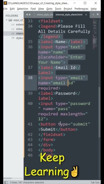 Internal sheet in css-how to create internal sheet in css-css e ...