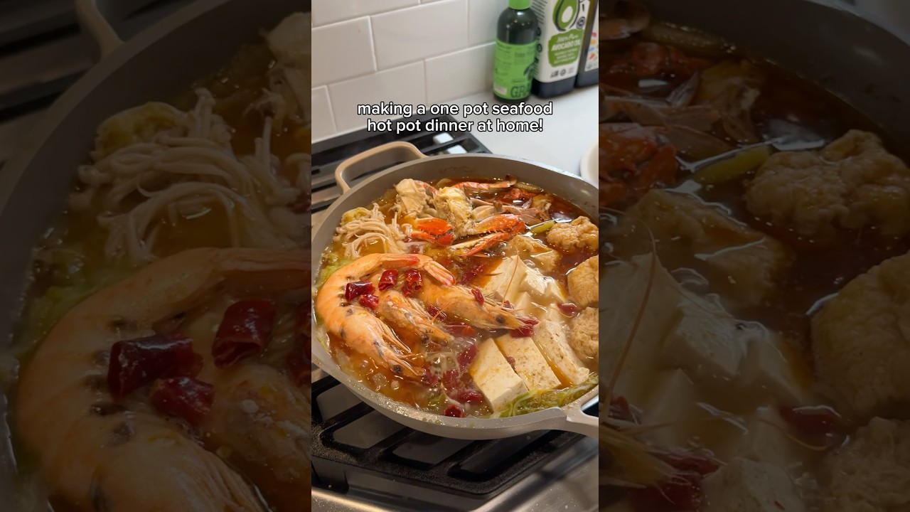 How to make an easy seafood hot pot dinner at home! 