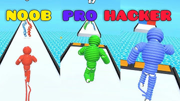 Rope Man Run - Noob vs Pro vs Hacker | level 32-35 #Ropemanrun