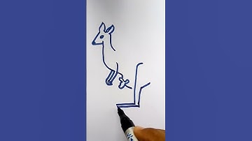 Kangaroo drawing easy#videodrawing#viral#shorts
