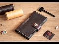 Суровый кошелёк из кожи. Leather wallet. Handmade.