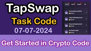 Tapswap Video Code 7 July | Tapswap Cinema Code | Get Started in Crypto Video Code | Tapswap