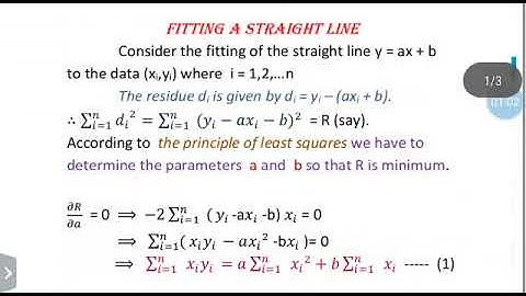 Fitting A Straight Line # Statistics