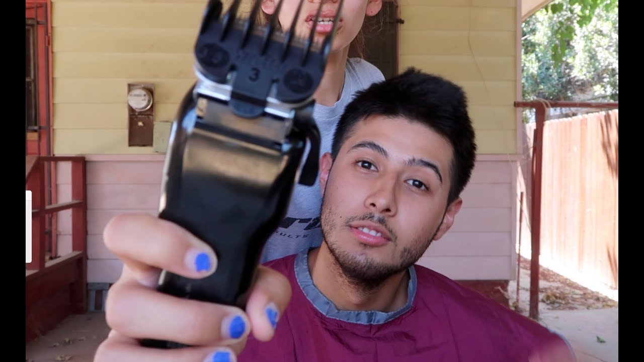 Girlfriend Cuts Boyfriends Hair *FAIL*