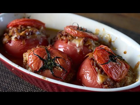 爆ぜろ、旨みの爆弾【トマトの肉詰め】