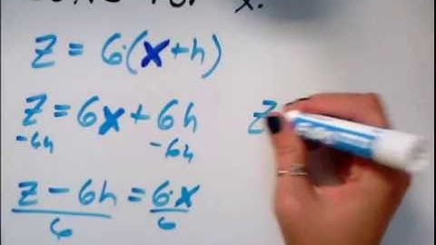 Solving for a variable inside parentheses in terms of other variables