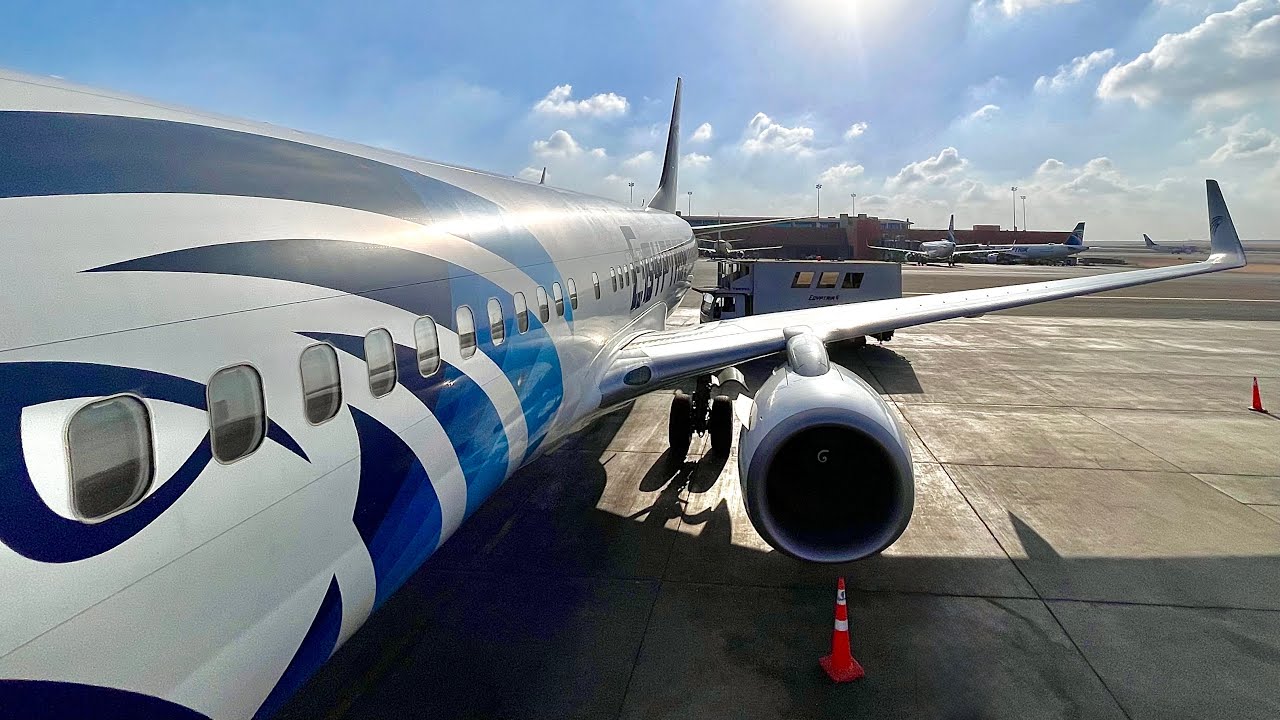 Boeing 737-800 | Egyptair | Шарм-эль-Шейх (SSH) — Каир (CAI) | Посадка в Каире | 4К