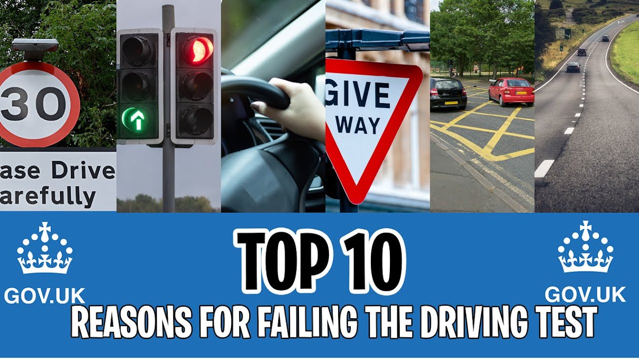 Top 10 reasons for failing the driving test | UK driving lessons - YouTube