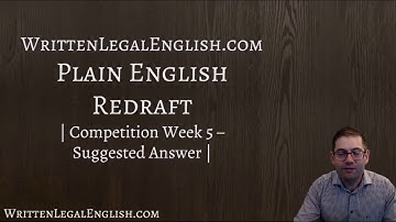 How to write plain language 5 - Suggested answer