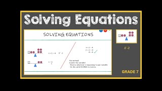Patterning & Algebra #3 - Solving Equations