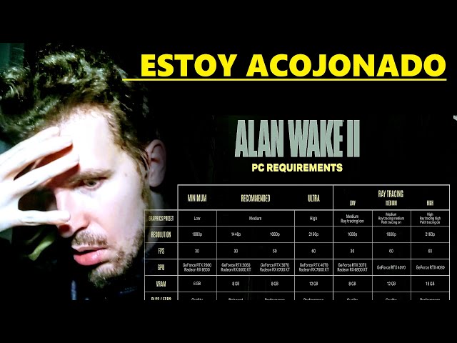 ALAN WAKE 2 - REQUERIMIENTOS EN PC DESTROYERS / ESTOY ASUSTADO ¿ OTRO JUEGO  MAL OPTIMIZADO? 