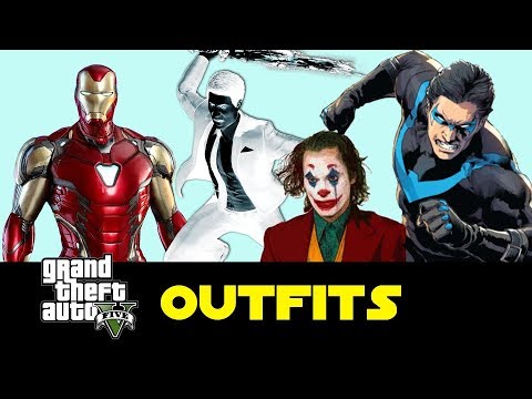 GTA 5 Online - Outfits 2019 (Iron Man, Nightwing, Joker and more) - YouTube