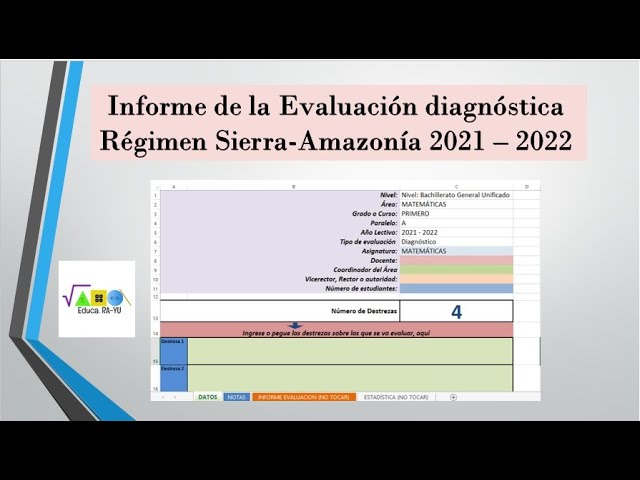 Modelo de Informe de la Evaluación Diagnóstico - YouTube