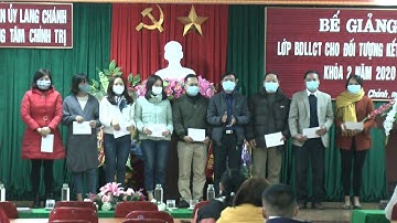 bế giảng lớp bồi dưỡng lý luận chính trị cho đối tượng kết nạp Đảng  khóa 2 năm 2021