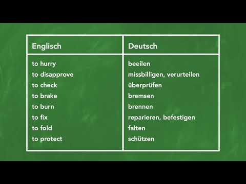 Die 500 wichtigsten regelmäßigen Verben Teil 4
