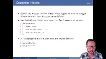 Java - Generische Klassen (Generics - Teil 4/19)