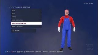 WWE 2K20 making super mario