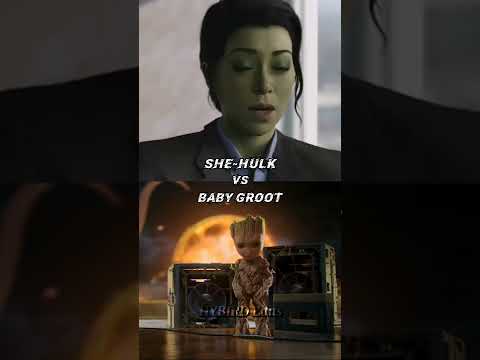 SHE HULK VS BABY GROOT Fyp Marvel Avengers Trending Shorts Mcu Shehulk Groot