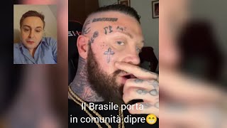 Il BRASILIANO dice a ANDREA DIPRE che lo porterà a calci in cu*o in comunità, lui gli risponde!