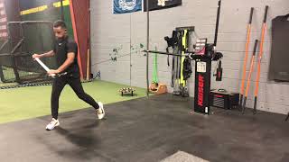 Cable Explosive Chops with Bar