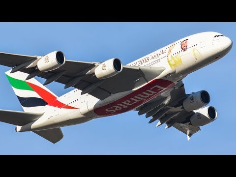 SPECIAL Emirates A380 'YEAR OF ZAYED 2018' Climbout from Melbourne