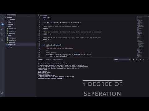 CS50AI 2020 Project 0a: Degrees